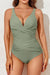Costume Intero Donna Modellante – Scollo a V Drappeggiato, Effetto Snellente