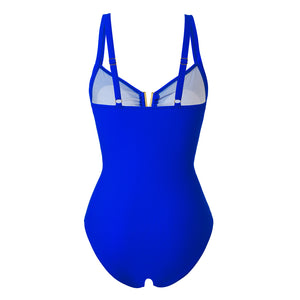 Costume Intero Modellante Elegante – Push Up con Ferretto e Dettaglio Dorato