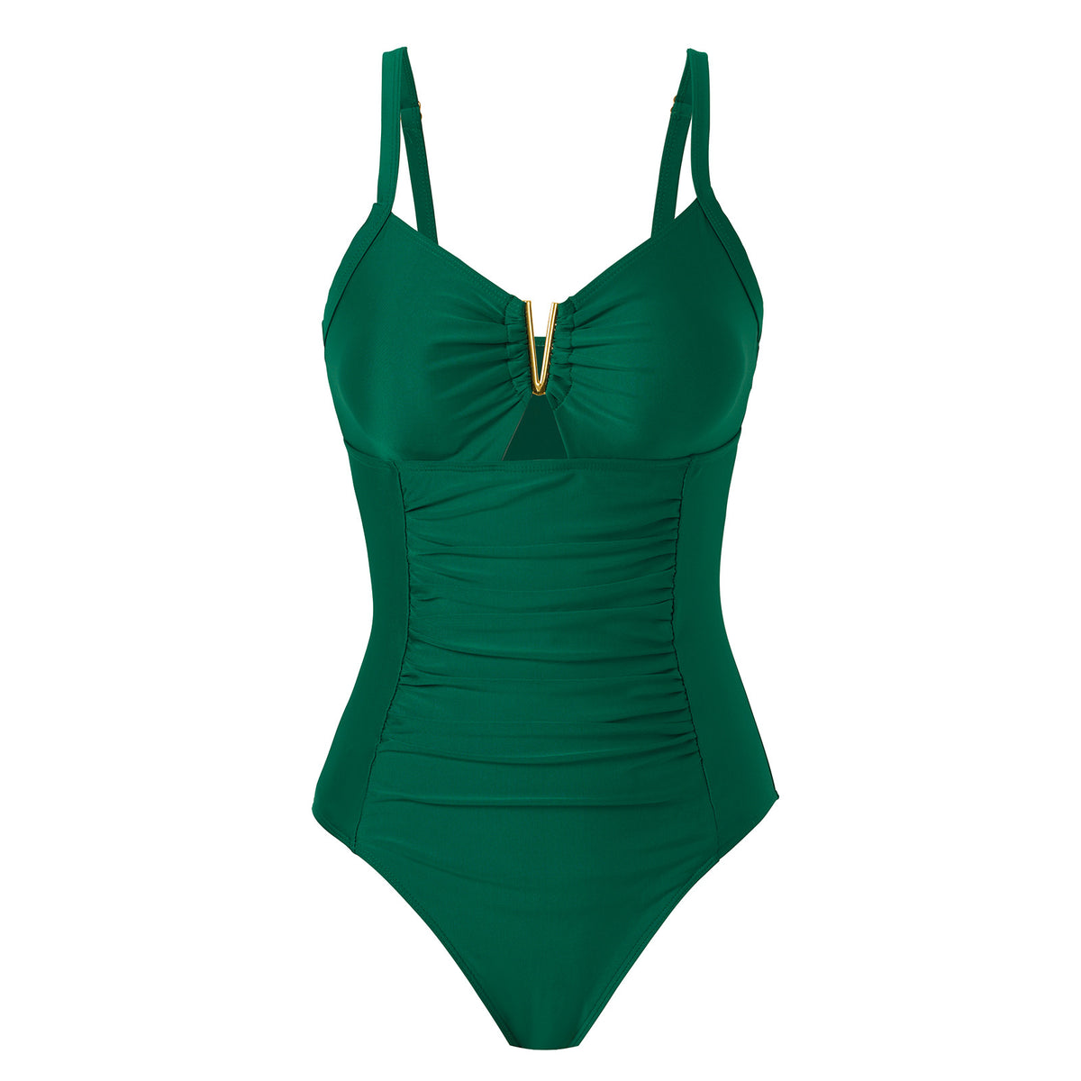 Costume Intero Modellante Elegante – Push Up con Ferretto e Dettaglio Dorato