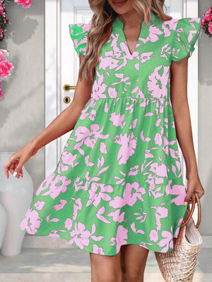 Vestito Corto Floreale Donna – Abito Estivo Fresco e Chic