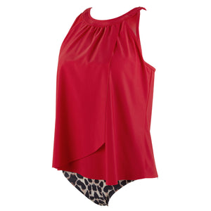 Tankini Flowy Elegance – Costume da Bagno con Top Lungo e Slip Coprente