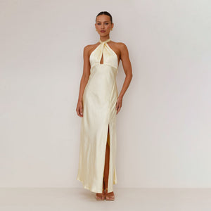 Vestito Sofia – Eleganza Fluida con Dettaglio Halter