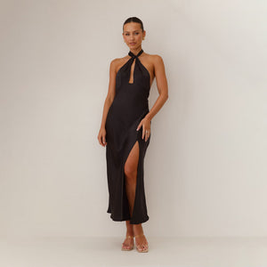 Vestito Sofia – Eleganza Fluida con Dettaglio Halter