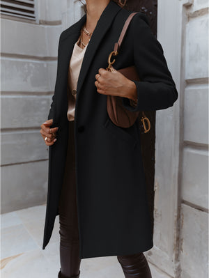 Cappotto Elegante con Collo Revers e Chiusura a Bottone - Giulia