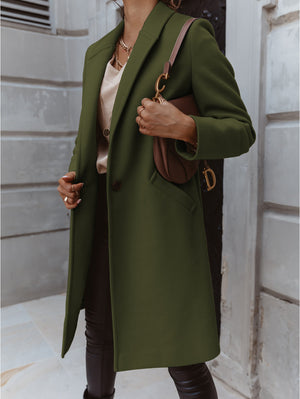 Cappotto Elegante con Collo Revers e Chiusura a Bottone - Giulia