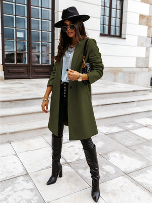 Cappotto Elegante con Collo Revers e Chiusura a Bottone - Giulia