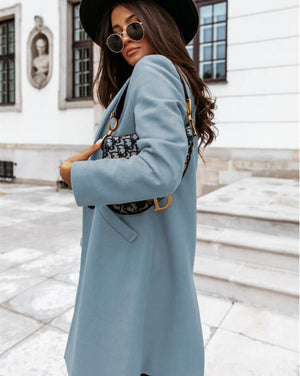 Cappotto Elegante con Collo Revers e Chiusura a Bottone - Giulia