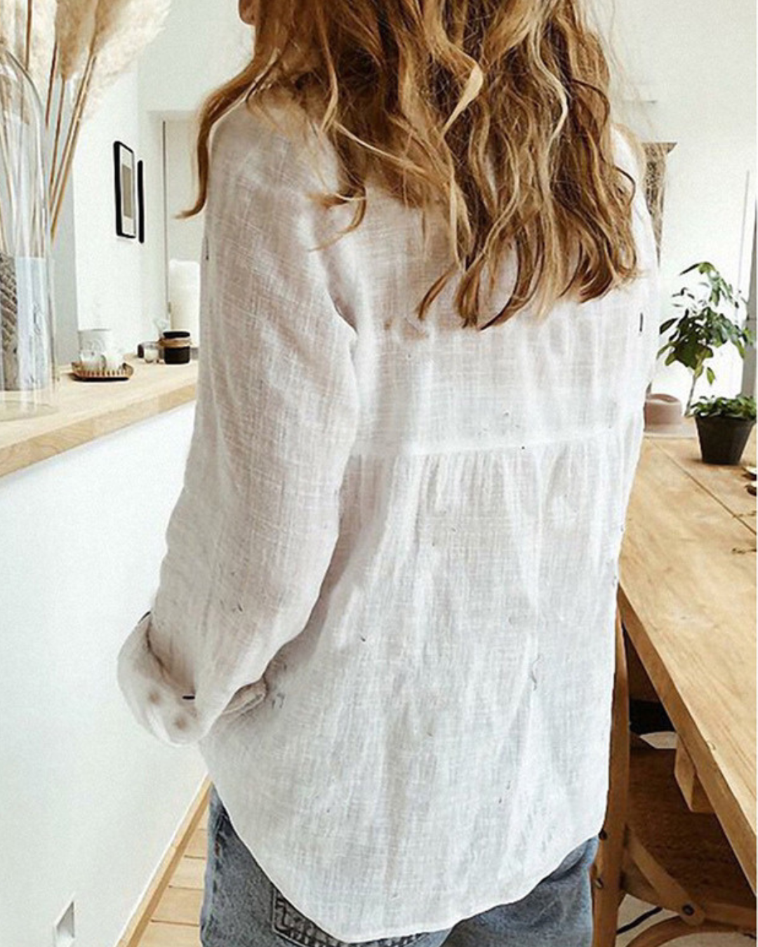 ELENA | Camicia Donna Effetto Lino – Freschezza ed Eleganza Senza Tempo