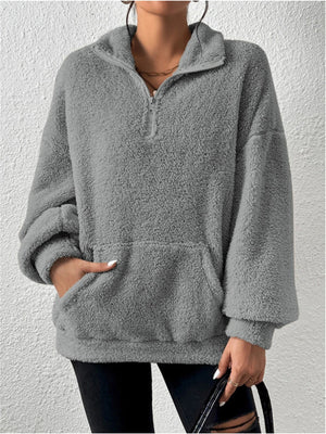 Felpa Donna Oversize in Pile – Alessia
