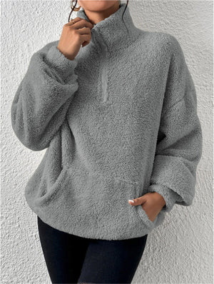 Felpa Donna Oversize in Pile – Alessia