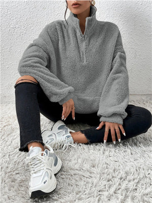 Felpa Donna Oversize in Pile – Alessia