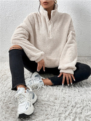 Felpa Donna Oversize in Pile – Alessia