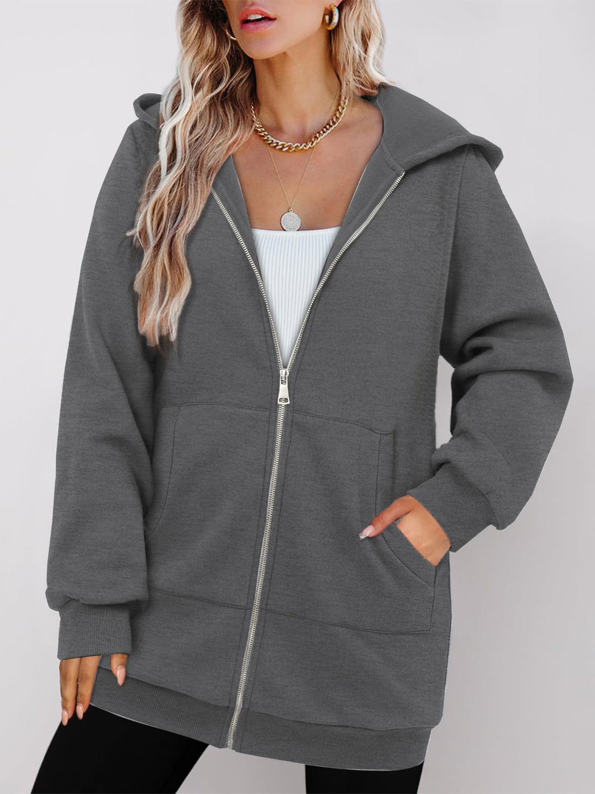 Felpa Donna con Cappuccio e Zip – Arianna