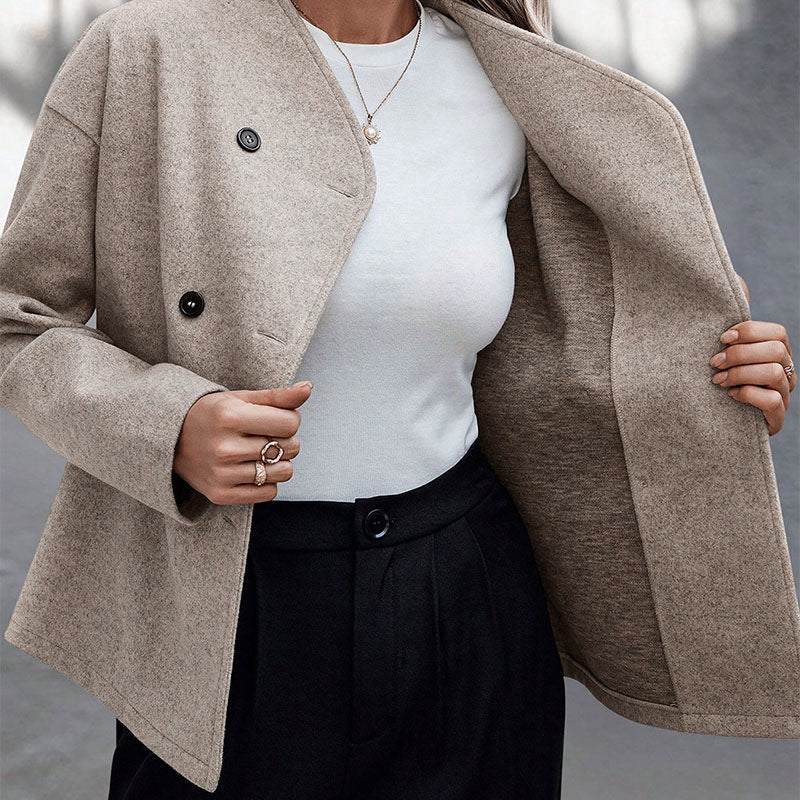Giacca Elegante Donna Doppiopetto in Lana di Qualità – Chiara