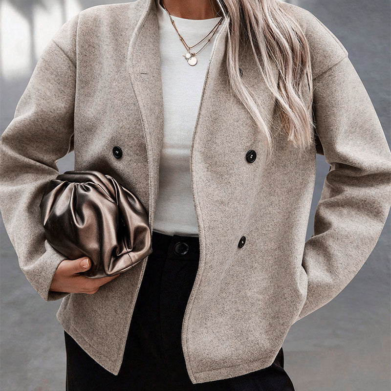 Giacca Elegante Donna Doppiopetto in Lana di Qualità – Chiara