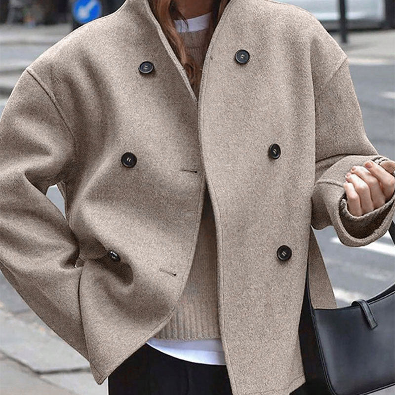 Giacca Elegante Donna Doppiopetto in Lana di Qualità – Chiara