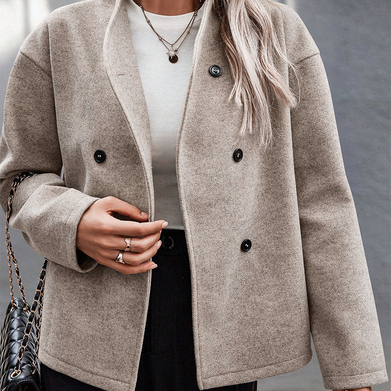 Giacca Elegante Donna Doppiopetto in Lana di Qualità – Chiara