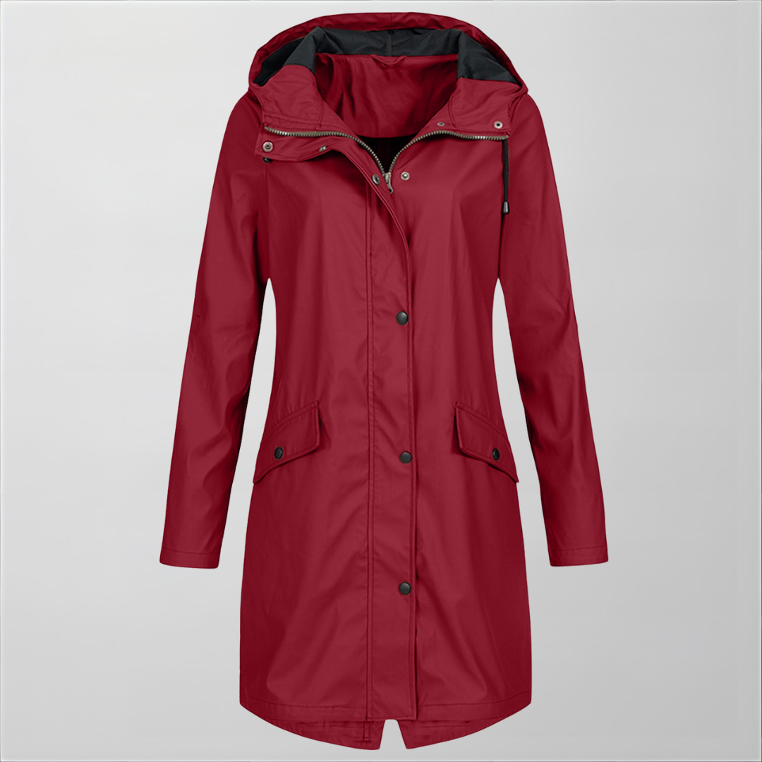 Giacca Impermeabile Donna con Cappuccio – Eleganza Funzionale e Protezione Antipioggia – Stella