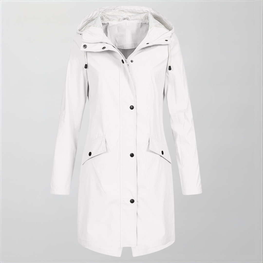 Giacca Impermeabile Donna con Cappuccio – Eleganza Funzionale e Protezione Antipioggia – Stella