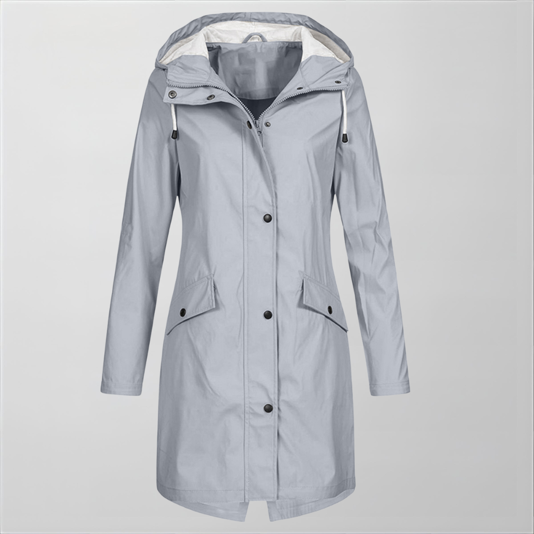Giacca Impermeabile Donna con Cappuccio – Eleganza Funzionale e Protezione Antipioggia – Stella