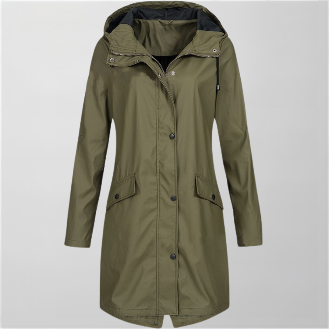 Giacca Impermeabile Donna con Cappuccio – Leggera e Antipioggia – Valentina