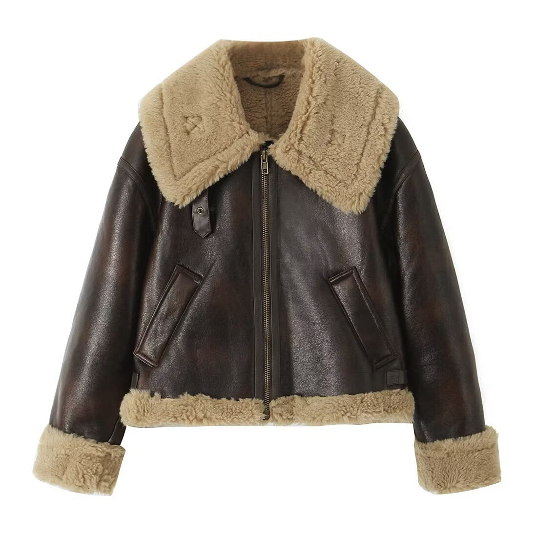 Giacca Invernale Donna in Pile Sherpa – Calore Elegante e Fascino Vintage – Alessia