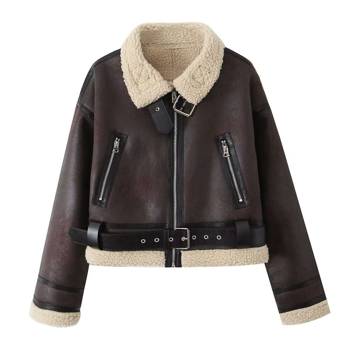Giacca Invernale Donna in Pile Sherpa – Morbido Calore e Stile Raffinato – Beatrice