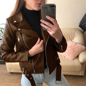 Giacca in Pelle Elegante da Donna – Effetto Scolpente e Fascino Sofisticato – Martina