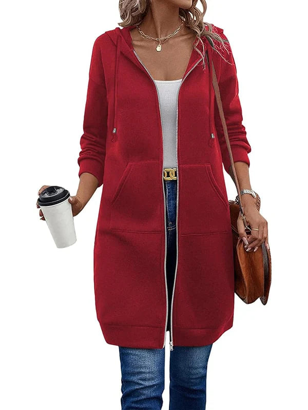 Giada - Felpa Donna con Zip e Cappuccio