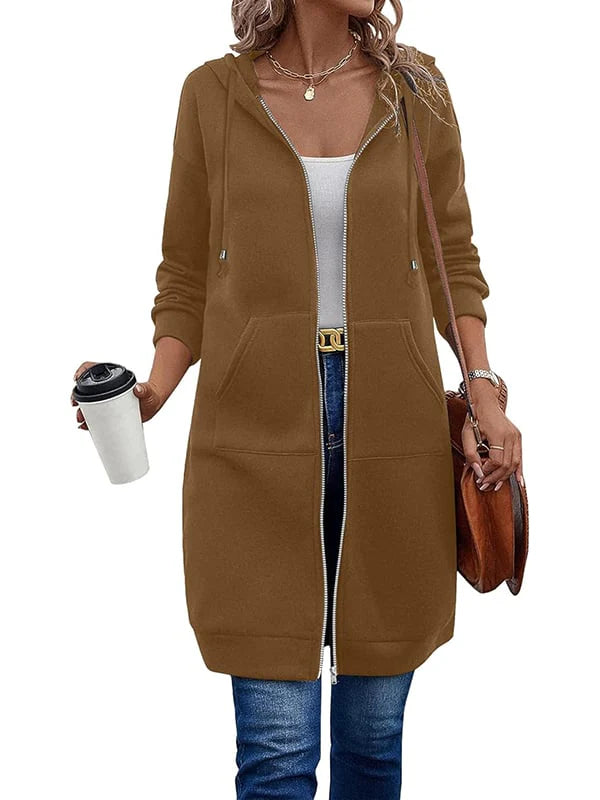 Giada - Felpa Donna con Zip e Cappuccio