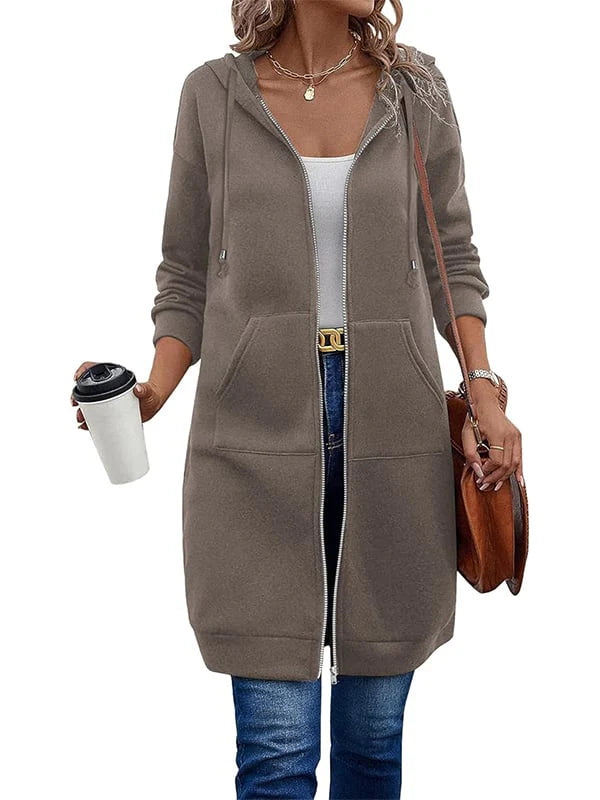 Giada - Felpa Donna con Zip e Cappuccio