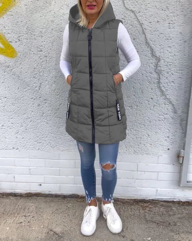 Gilet Invernale da Donna con Cappuccio – Protezione da Vento e Freddo – Alessia