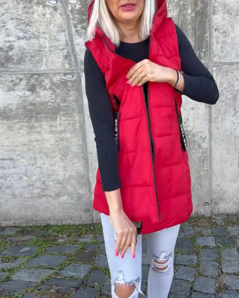 Gilet Invernale da Donna con Cappuccio – Protezione da Vento e Freddo – Alessia