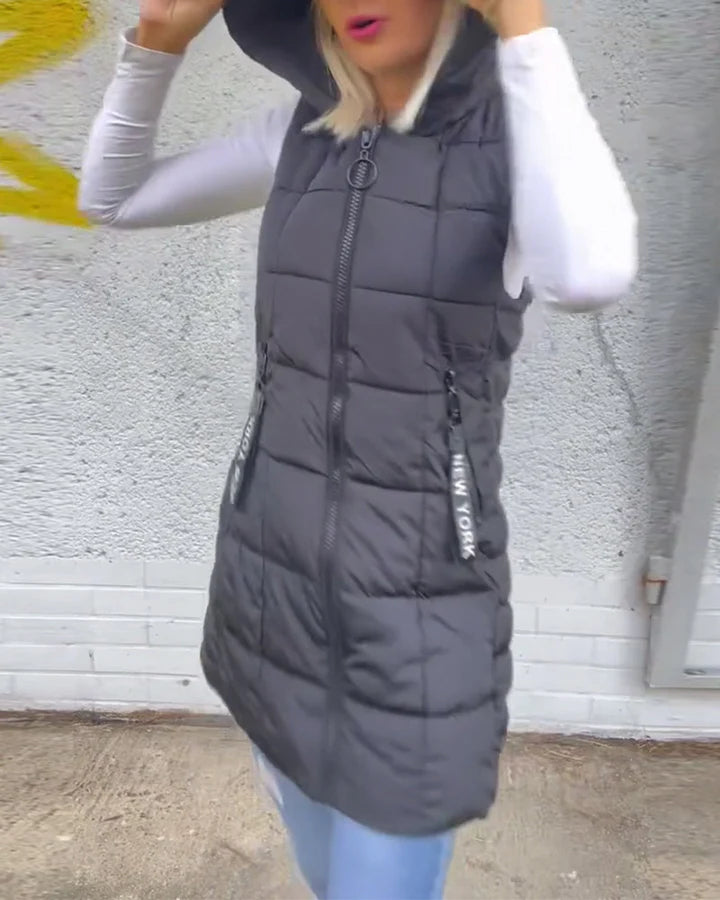 Gilet Invernale da Donna con Cappuccio – Protezione da Vento e Freddo – Alessia