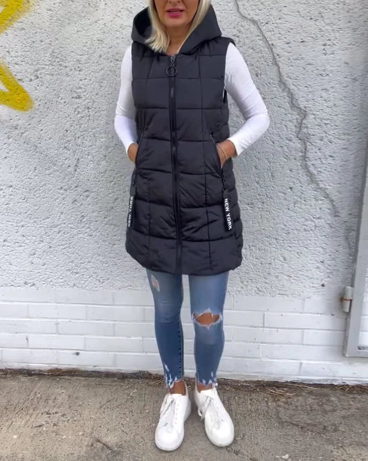 Gilet Invernale da Donna con Cappuccio – Protezione da Vento e Freddo – Alessia