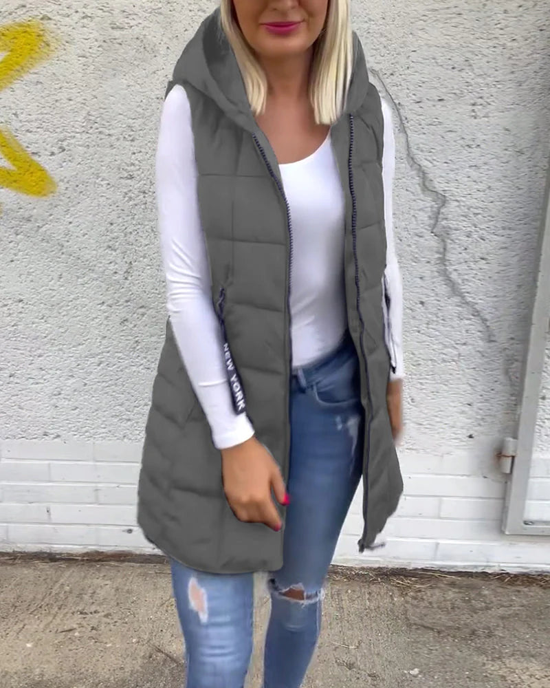 Gilet Invernale da Donna con Cappuccio – Protezione da Vento e Freddo – Alessia