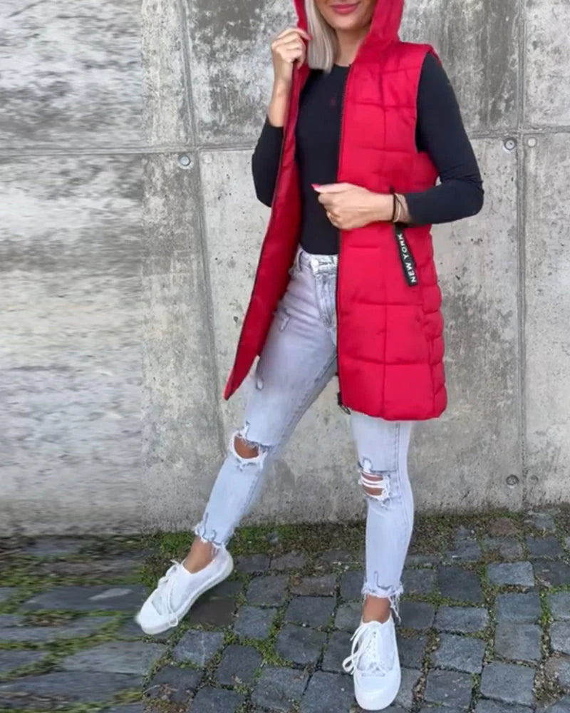 Gilet Invernale da Donna con Cappuccio – Protezione da Vento e Freddo – Alessia