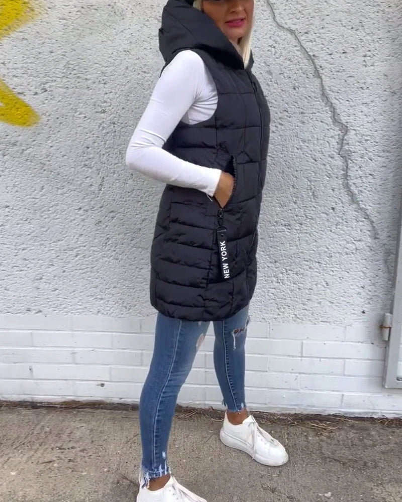 Gilet Invernale da Donna con Cappuccio – Protezione da Vento e Freddo – Alessia