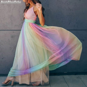 Vestito Lungo Fave con Scollo a V