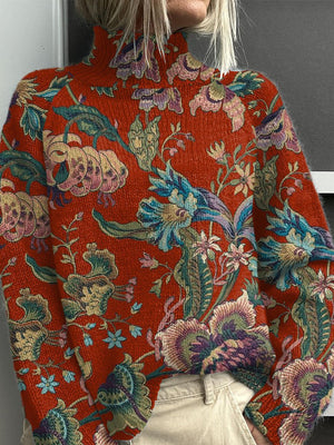 Maglione Dolcevita con Stampa Radiante