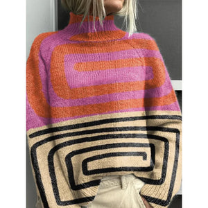Maglione Dolcevita con Stampa Radiante