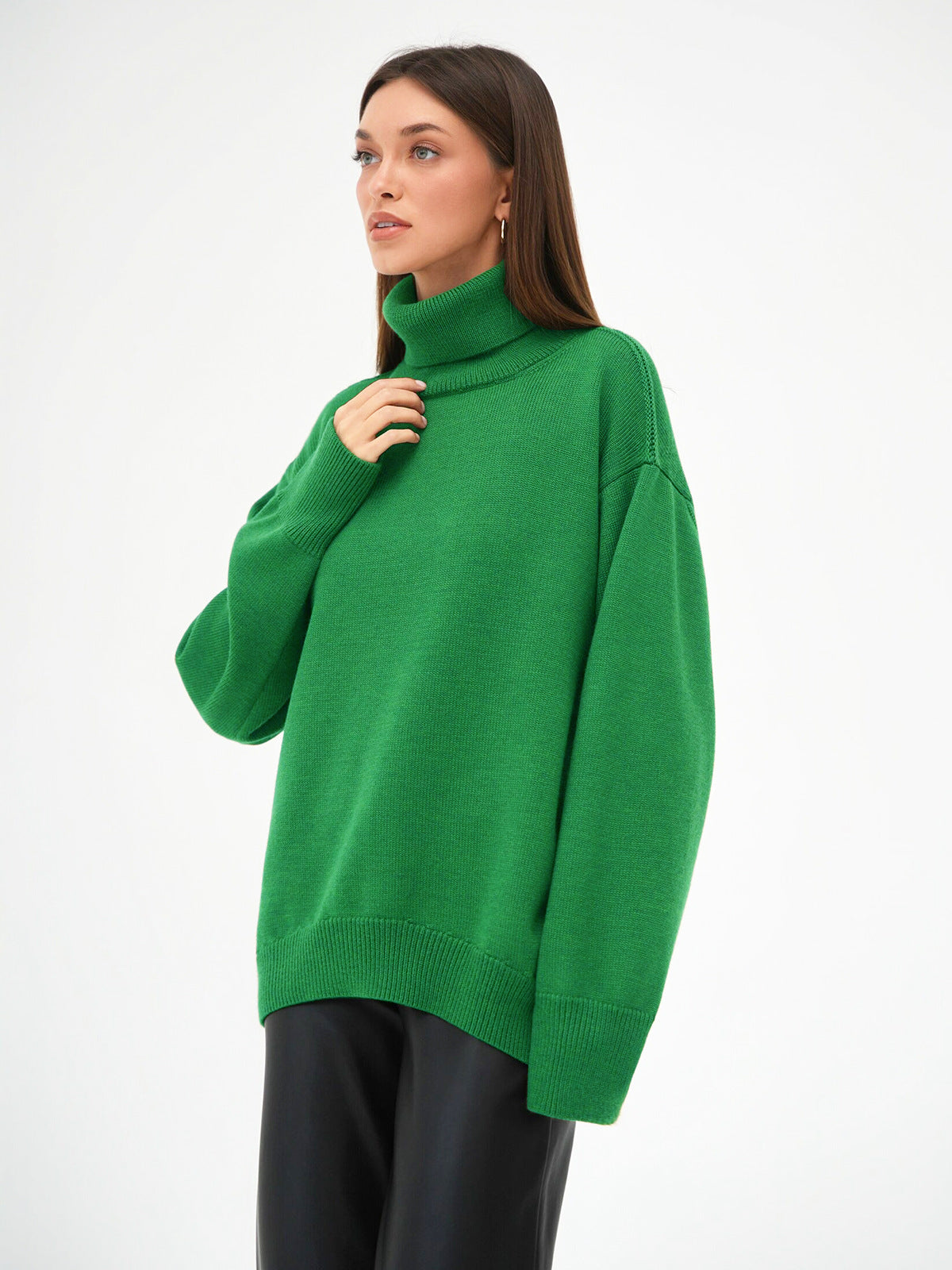 Maglione Donna Elegante Oversize a Collo Alto – Morbido, Caldo e Versatile – Martina