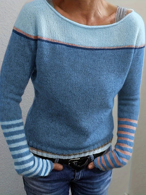Maglione Donna Elegante a Righe Maniche Lunghe – Beatrice