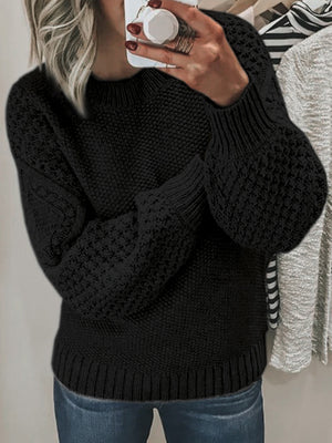 Maglione Donna Elegante con Maniche a Palloncino e Lavorazione a Maglia – Alessia
