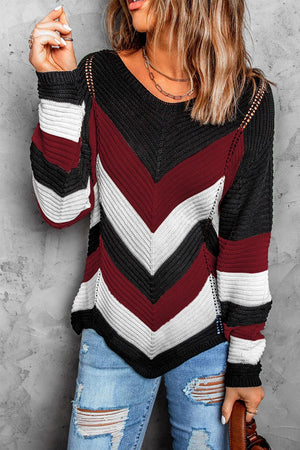 Maglione Donna Invernale a Chevron – Morbido e Caldo a Maglia – Veronica