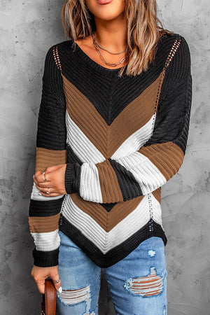Maglione Donna Invernale a Chevron – Morbido e Caldo a Maglia – Veronica