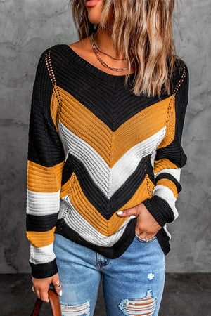 Maglione Donna Invernale a Chevron – Morbido e Caldo a Maglia – Veronica