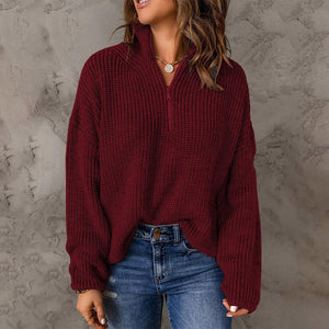 Maglione Donna Invernale con Zip – Calore, Stile e Comfort Quotidiano – Giorgia