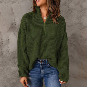 Maglione Donna Invernale con Zip – Calore, Stile e Comfort Quotidiano – Giorgia
