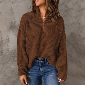 Maglione Donna Invernale con Zip – Calore, Stile e Comfort Quotidiano – Giorgia